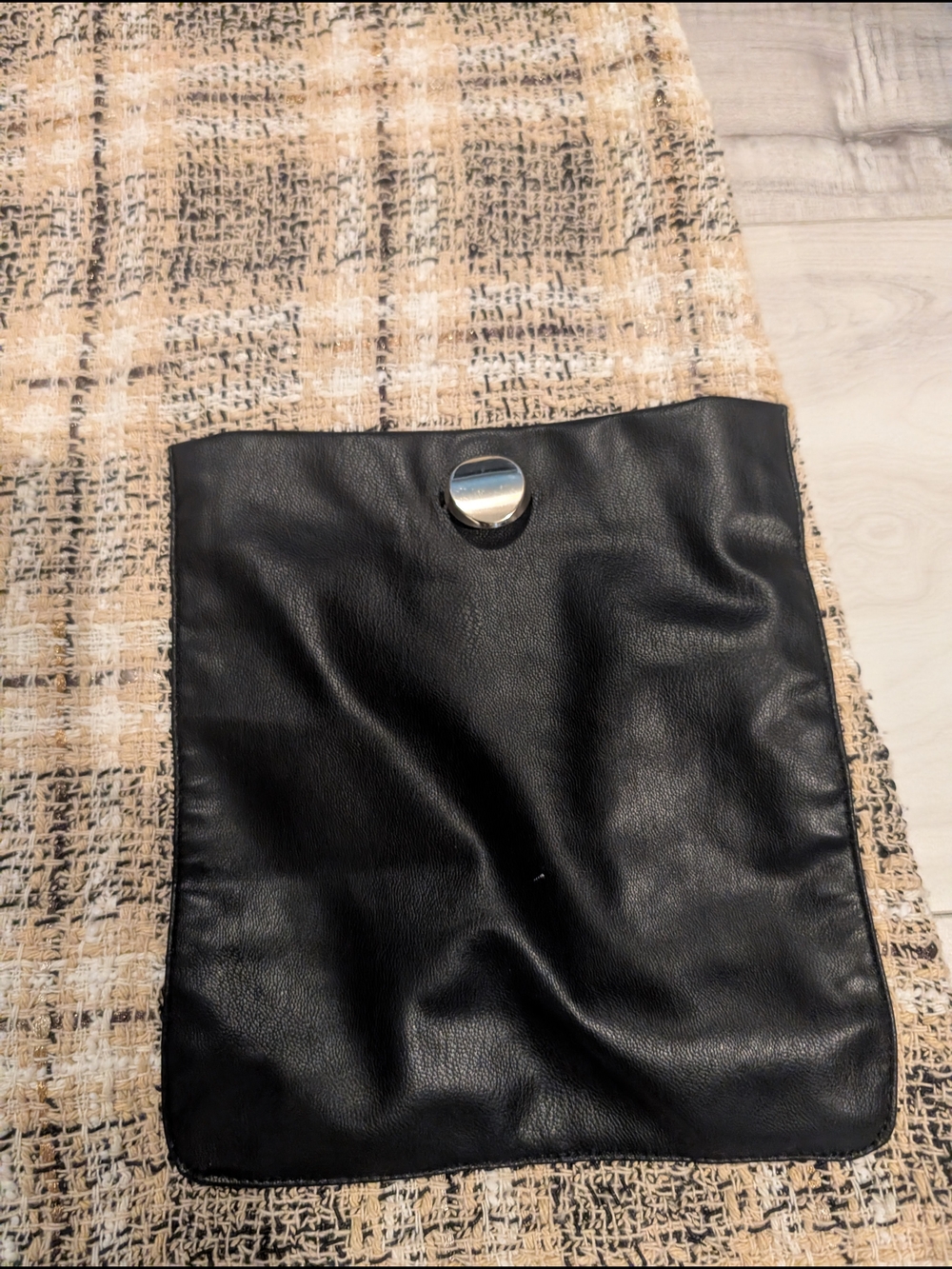 Zara Black & Cream Tweed Mini Dress with Contrast Pockets - Picture 5 of 6